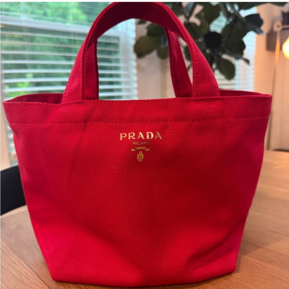 Prada Red Tote Bag